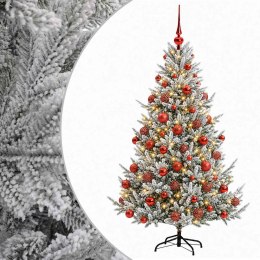 VidaXL Sztuczna choinka z bombką 180 cm 300 LED Ciepła biel