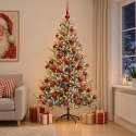 VidaXL Sztuczna choinka z bombką 180 cm 300 LED Ciepła biel