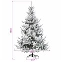 VidaXL Sztuczna choinka z bombką 180 cm 300 LED Ciepła biel