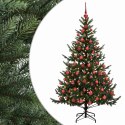 VidaXL Sztuczna choinka z bombką 180 cm 300 LED Ciepła biel