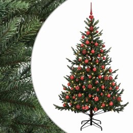 VidaXL Sztuczna choinka z bombką 180 cm 300 LED Ciepła biel