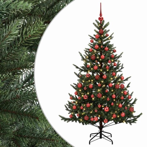 VidaXL Sztuczna choinka z bombką 180 cm 300 LED Ciepła biel