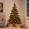 VidaXL Sztuczna choinka z bombką 180 cm 300 LED Ciepła biel