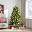 VidaXL Sztuczna choinka z bombką 180 cm 300 LED Ciepła biel