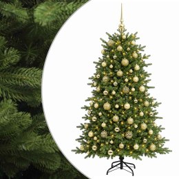 VidaXL Sztuczna choinka z bombką 180 cm 300 LED Ciepła biel