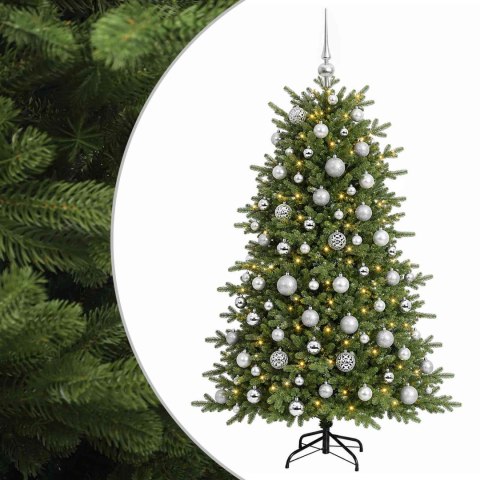 VidaXL Sztuczna choinka z bombką 180 cm 300 LED Ciepła biel