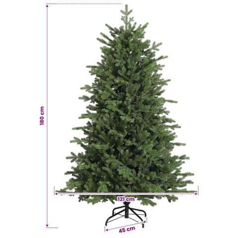 VidaXL Sztuczna choinka z bombką 180 cm 300 LED Ciepła biel