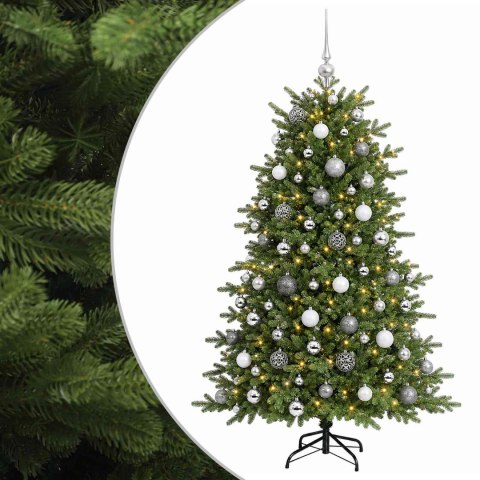 VidaXL Sztuczna choinka z bombką 180 cm 300 LED Ciepła biel