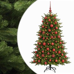 VidaXL Sztuczna choinka z bombką 180 cm 300 LED Ciepła biel