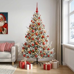 VidaXL Sztuczna choinka z bombką 210 cm 300 LED Ciepła biel