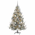 VidaXL Sztuczna choinka z bombką 210 cm 300 LED Ciepła biel
