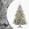 VidaXL Sztuczna choinka z bombką 210 cm 300 LED Ciepła biel