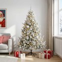 VidaXL Sztuczna choinka z bombką 210 cm 300 LED Ciepła biel