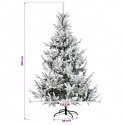 VidaXL Sztuczna choinka z bombką 210 cm 300 LED Ciepła biel