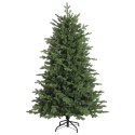 VidaXL Sztuczna choinka z bombką 210 cm 300 LED Ciepła biel
