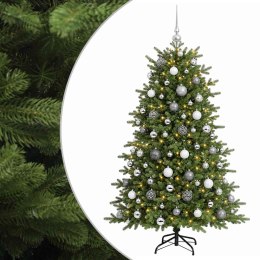VidaXL Sztuczna choinka z bombką 210 cm 300 LED Ciepła biel