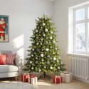 VidaXL Sztuczna choinka z bombką 210 cm 300 LED Ciepła biel