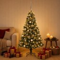 VidaXL Sztuczna choinka z bombkami 120 cm 150 LED Ciepła biel