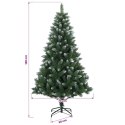 VidaXL Sztuczna choinka z bombkami 120 cm 150 LED Ciepła biel