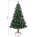 VidaXL Sztuczna choinka z bombkami 240 cm 300 LED Ciepła biel