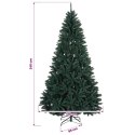 VidaXL Sztuczna choinka z bombkami, ciemnozielona 240 cm 300 LED