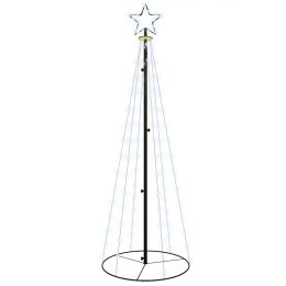 VidaXL Choinka stożkowa, 108 zimnych białych LED, 70x180 cm