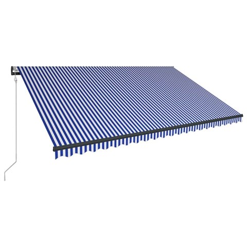 VidaXL Markiza elektryczna z oświetleniem LED i czujnikiem 5 x 3 m