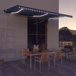 VidaXL Markiza elektryczna z oświetleniem LED i czujnikiem 6 x 3 m