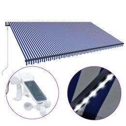 VidaXL Markiza elektryczna z oświetleniem LED i czujnikiem 6 x 3 m