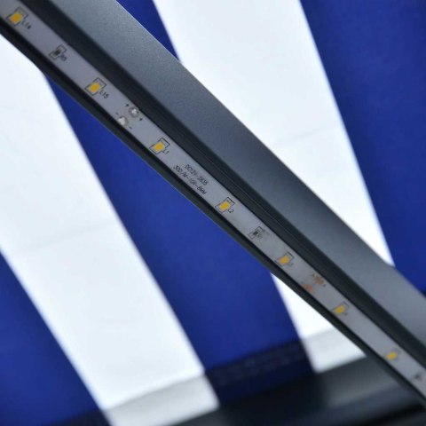 VidaXL Markiza elektryczna z oświetleniem LED i czujnikiem 6 x 3 m