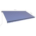 VidaXL Markiza elektryczna z oświetleniem LED i czujnikiem 6 x 3 m
