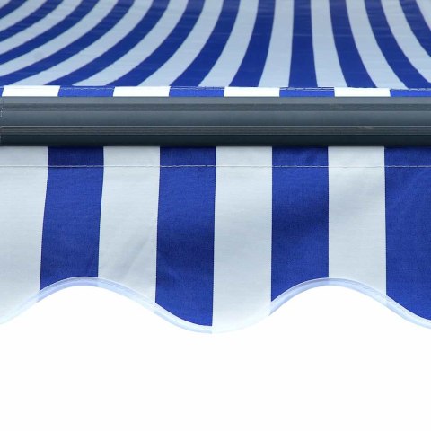 VidaXL Ręczna markiza z oświetleniem LED solarnym 4 x 3 m