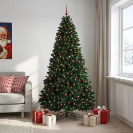 VidaXL Sztuczna choinka, ciemnozielona, z bombką 270 cm 600 LED