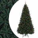 VidaXL Sztuczna choinka, ciemnozielona, z bombką 270 cm 600 LED