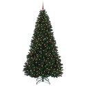 VidaXL Sztuczna choinka, ciemnozielona, z bombką 270 cm 600 LED