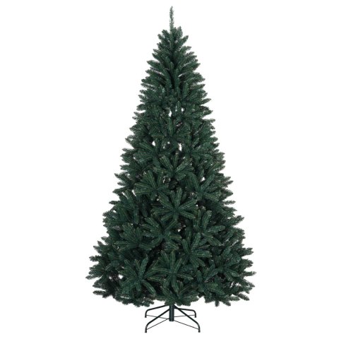 VidaXL Sztuczna choinka, ciemnozielona, z bombkami 210 cm 300 LED
