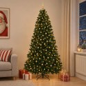 VidaXL Sztuczna choinka, ciemnozielona, z bombkami 270 cm 600 LED