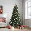 VidaXL Sztuczna choinka, ciemnozielona, z bombkami 300 cm 600 LED