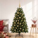 VidaXL Sztuczna choinka, średniozielona, z bombkami 180 cm 300 LED