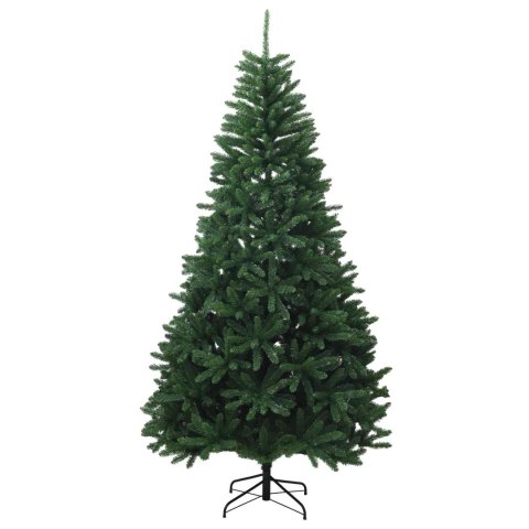 VidaXL Sztuczna choinka, średniozielona, z bombkami 240 cm 300 LED