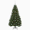 VidaXL Sztuczna choinka, średniozielona, z bombkami 240 cm 300 LED