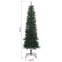 VidaXL Sztuczna choinka typu slim z bombkami 120 cm 150 LED