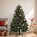 VidaXL Sztuczna choinka z bombkami 180 cm 300 LED Ciepła biel