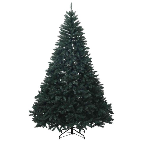 VidaXL Sztuczna choinka z bombkami, ciemnozielona 240 cm 300 LED