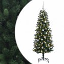 VidaXL Sztuczna choinka z zawieszkami 180 cm 300 LED Ciepła biel
