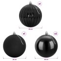 VidaXL Zestaw bombek choinkowych XXL 4 szt. Czarny śr. 20 cm