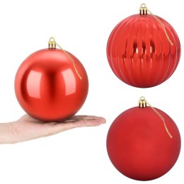 VidaXL Zestaw bombek świątecznych XL 9 szt. czerwony śr. 15 cm