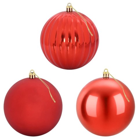 VidaXL Zestaw bombek świątecznych XL 9 szt. czerwony śr. 15 cm