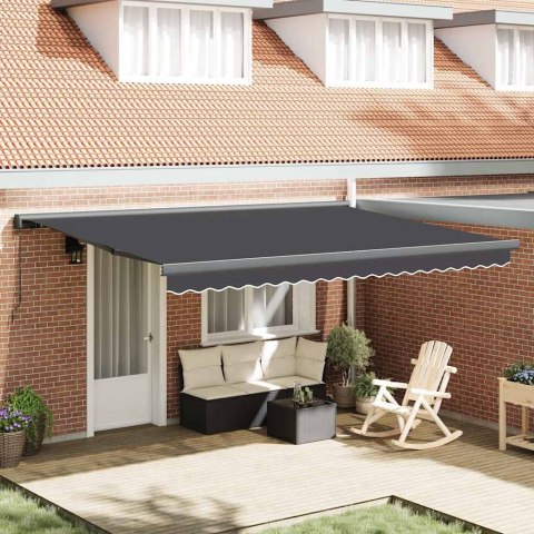 VidaXL Zwijana markiza, antracytowa, 4x3 m, tkanina i aluminium