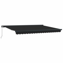 VidaXL Zwijana markiza, antracytowa, 4x3 m, tkanina i aluminium